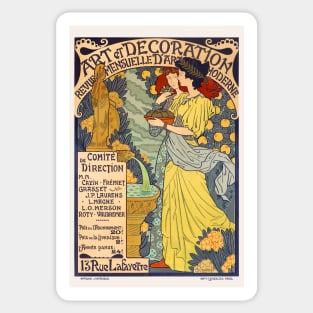 Art et decoration France Vintage Poster 1898 Sticker